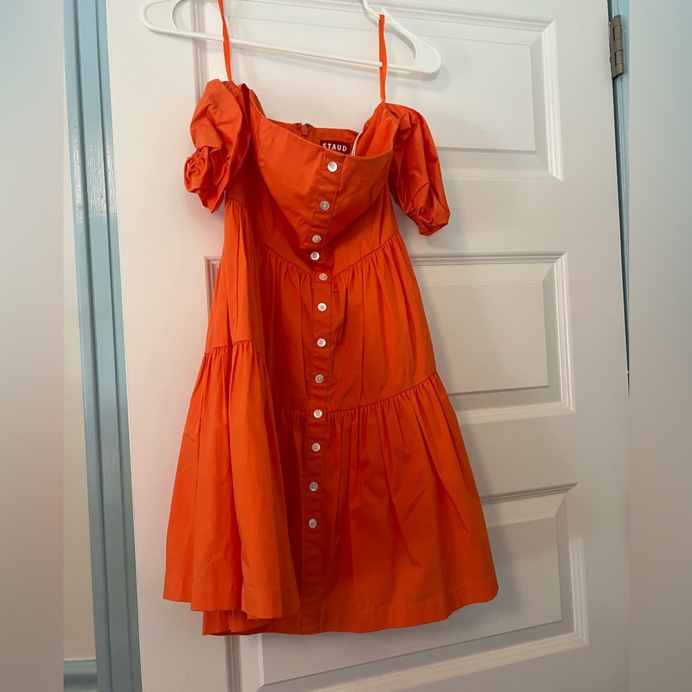 Staud orange dress